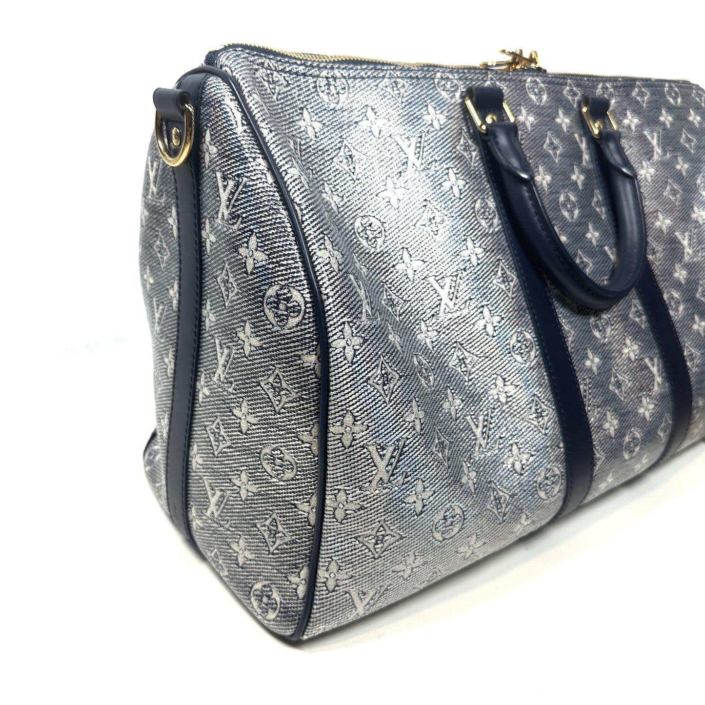 LOUIS VUITTON Lamé Keepall Bandouliere 45 Shoulder Bag/Handbag Monogram Laminated Jacquard M22923 Boston Bag