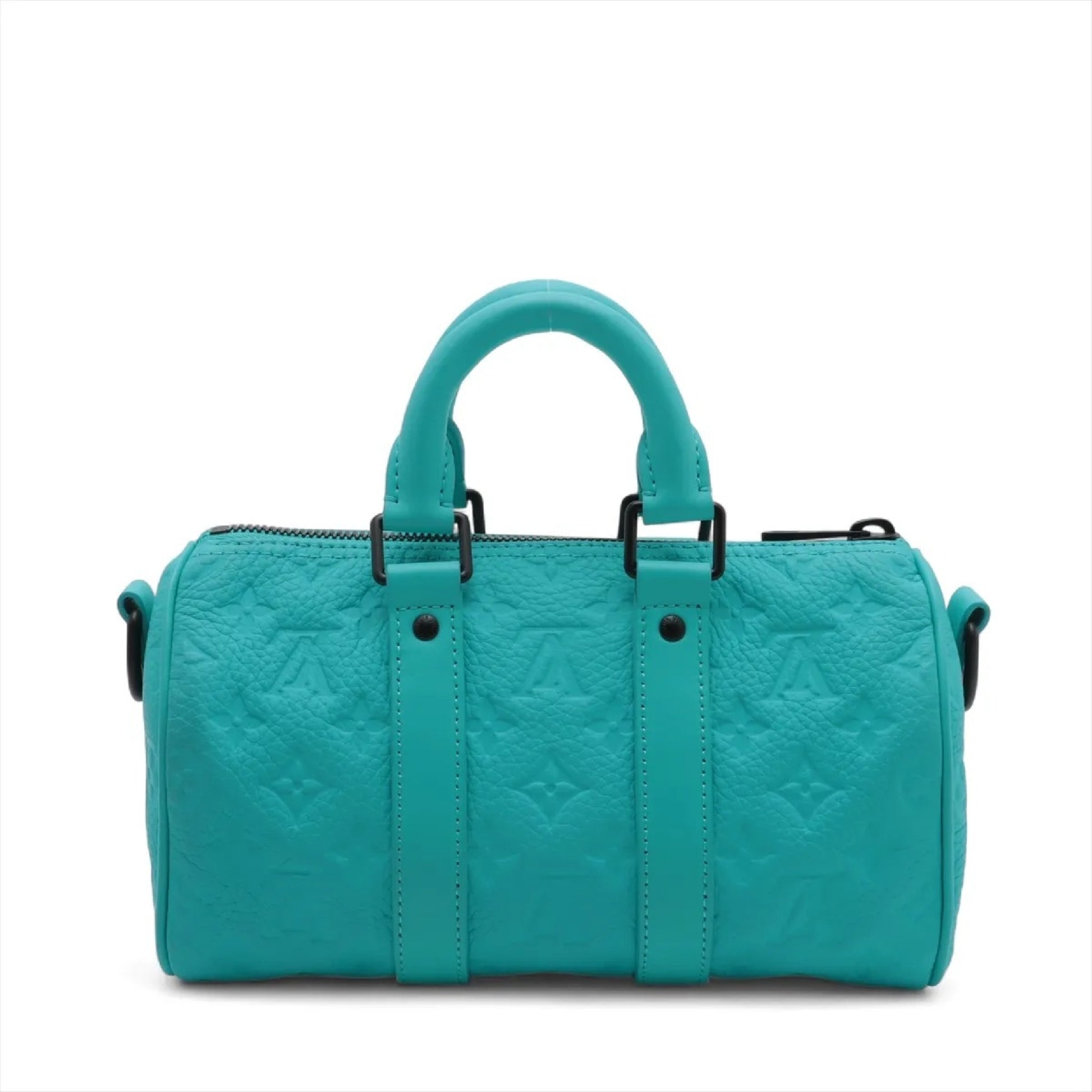 LOUIS VUITTON Keepall Bandouliere 25 Shoulder Bag/Handbag Monogram Empreinte Taurillon Blue M11996 Boston Bag