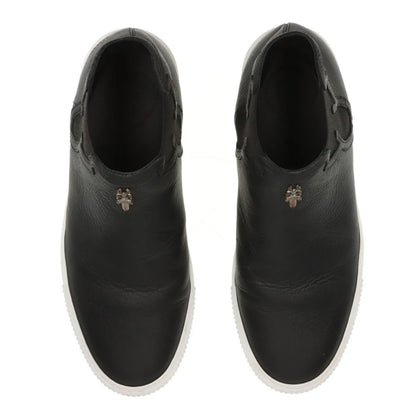 CHROME HEARTS MID TOP Mid-top Dagger-embellished Side Gore Slip-on High-top Sneakers, Size 39, Black Leather