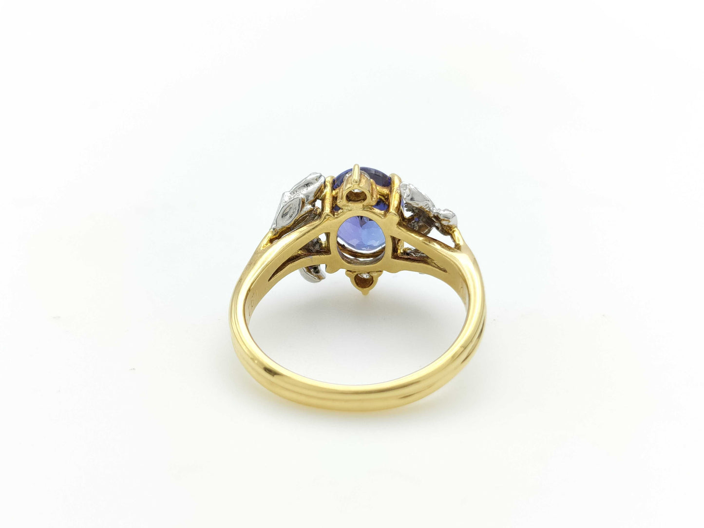 TZ1.92ct D0.16ct K18/PT900 5.4g Ring 