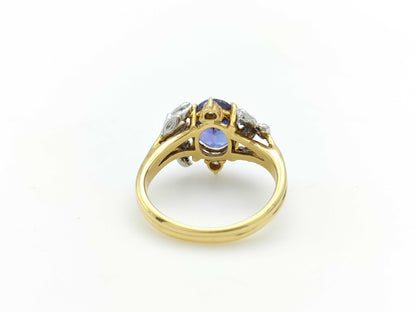 TZ1.92ct D0.16ct K18/PT900 5.4g Ring 