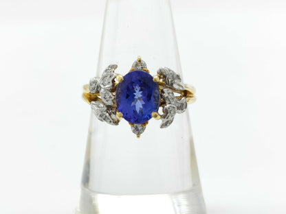 TZ1.92ct D0.16ct K18/PT900 5.4g Ring 