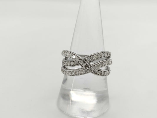 D1.00ct K18WG 8.1g Ring 