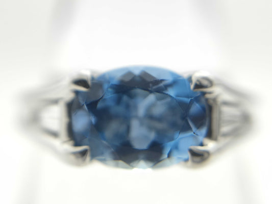AQ1.20ct D0.13ct PT900 7.8g Ring 