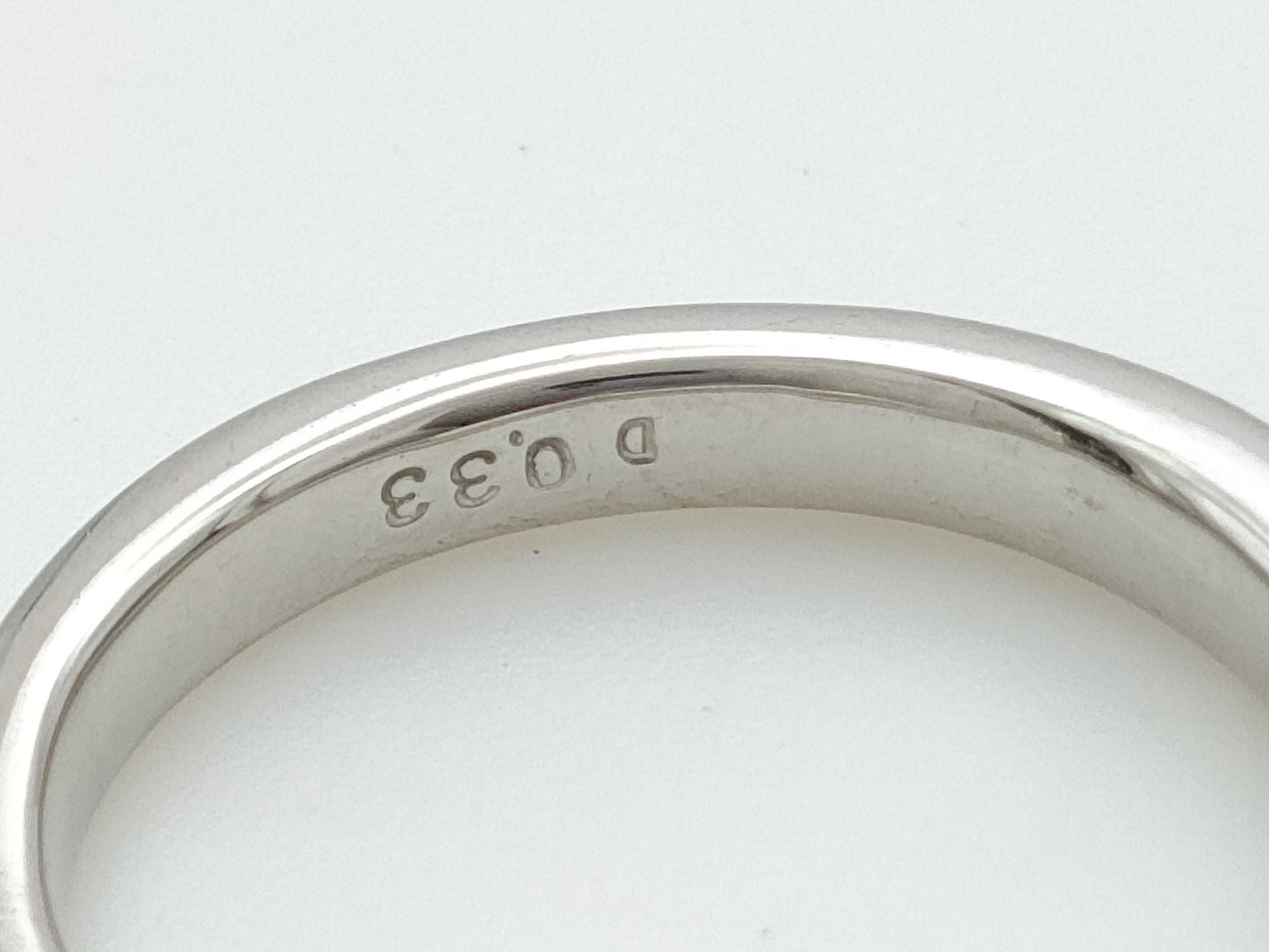 D0.33ct Half Eternity K18WG 3.8g Ring 