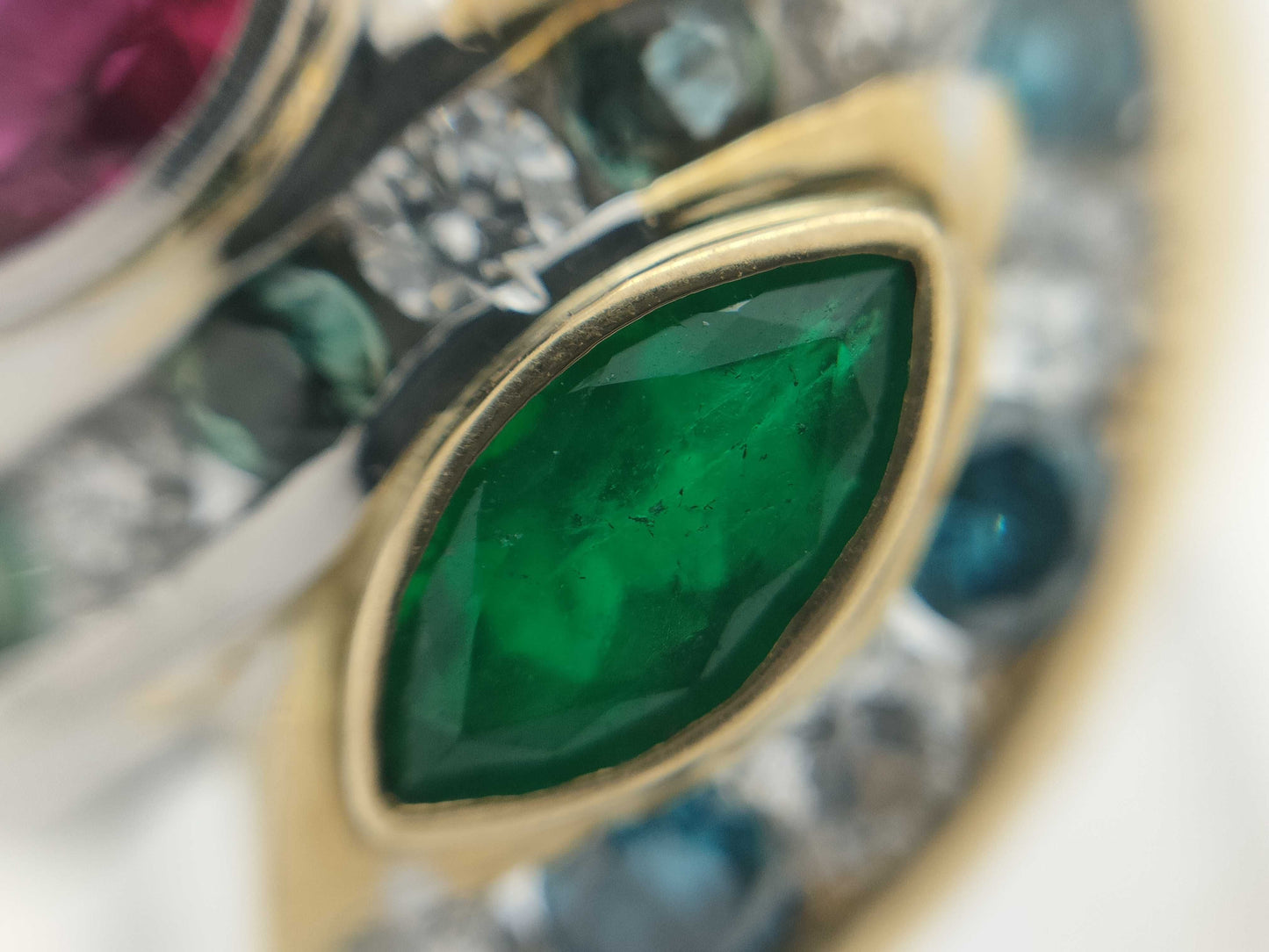 R0.47ct E0.36ct AX0.17ct D1.03ct K18/PT900 19.3g Ring 