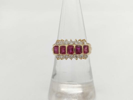 R1.14ct D0.65ct K18 4.2g Ring 