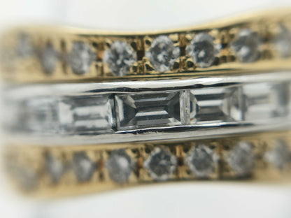 D0.44ct D0.41ct K18/PT900 11.4g Ring 