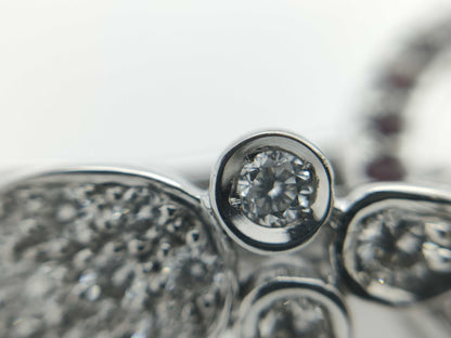 Ruby Diamond K18WG 11.0g Earrings 