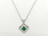 CRESCENT VERT Colored Stone 0.85ct D2.59ct PT900/750 18.6g Necklace 