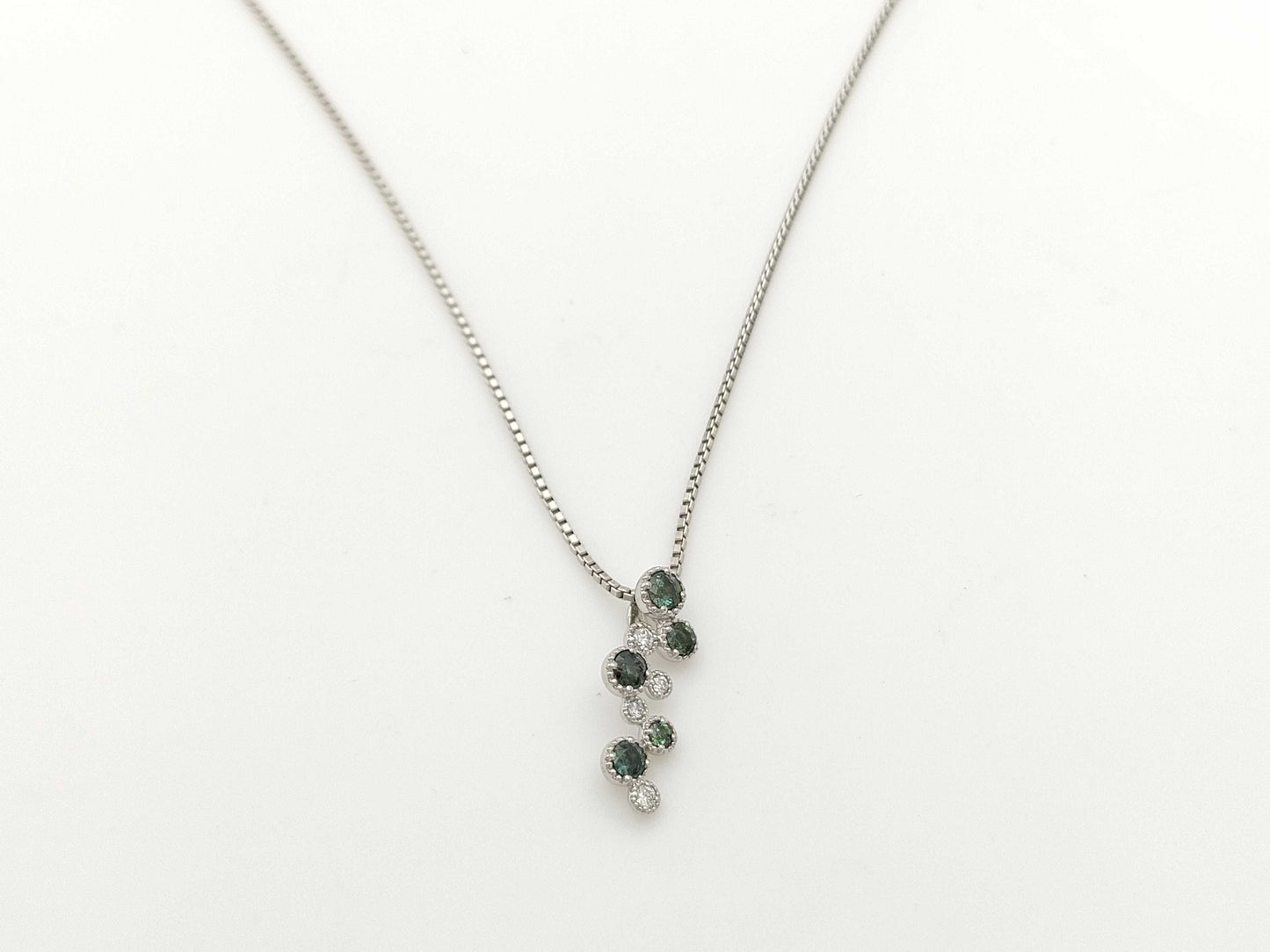 AX0.43ct D0.06ct PT900/850 6.2g Necklace 