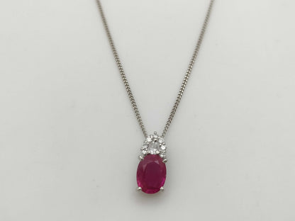 R1.32ct D0.16ct PT900/850 3.9g Necklace 