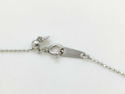 Key Motif Colored Stone 0.088ct D0.25ct K18WG 3.3g Necklace 