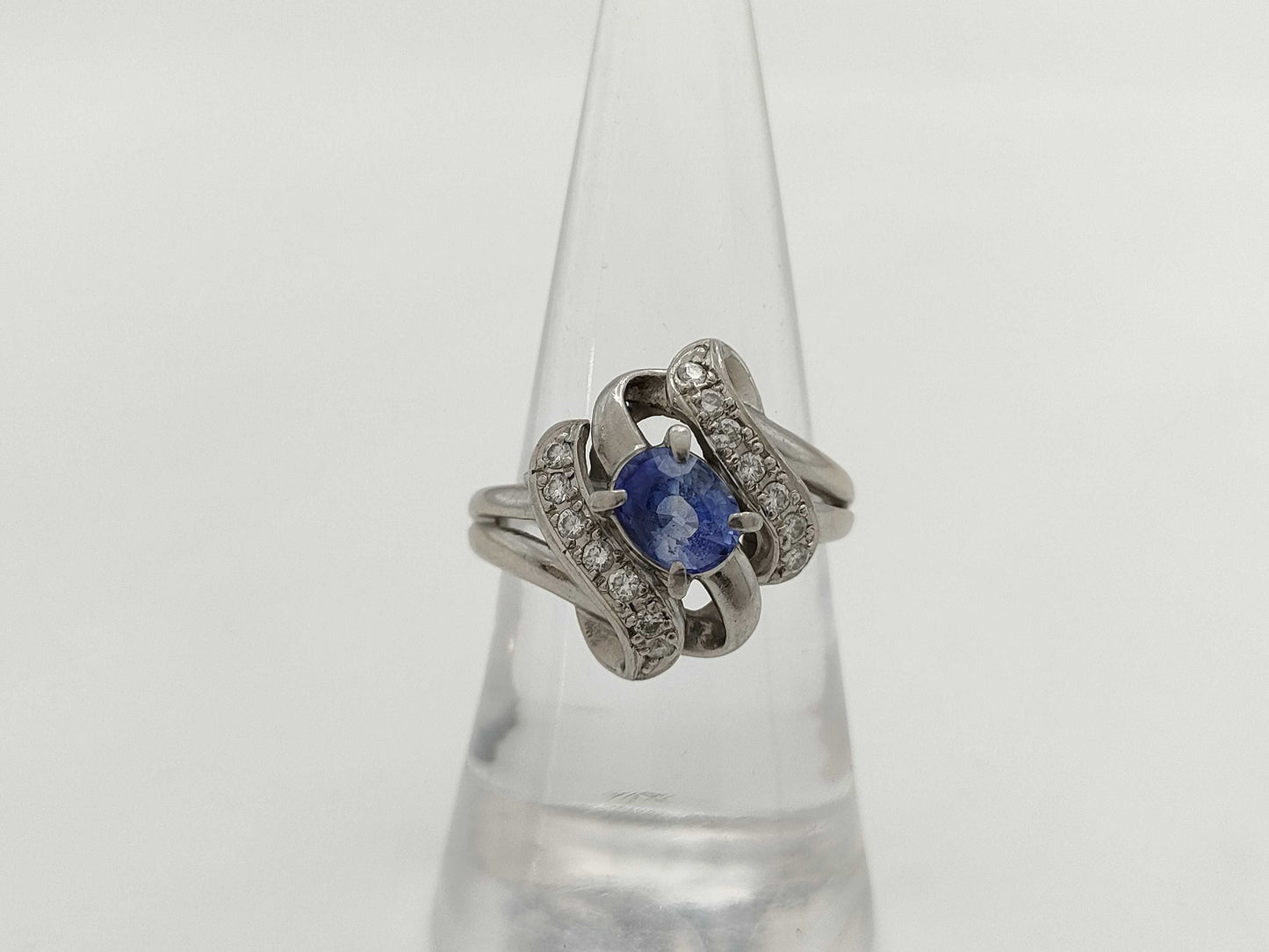 S1.00ct D0.20ct PT900 6.7g Ring 