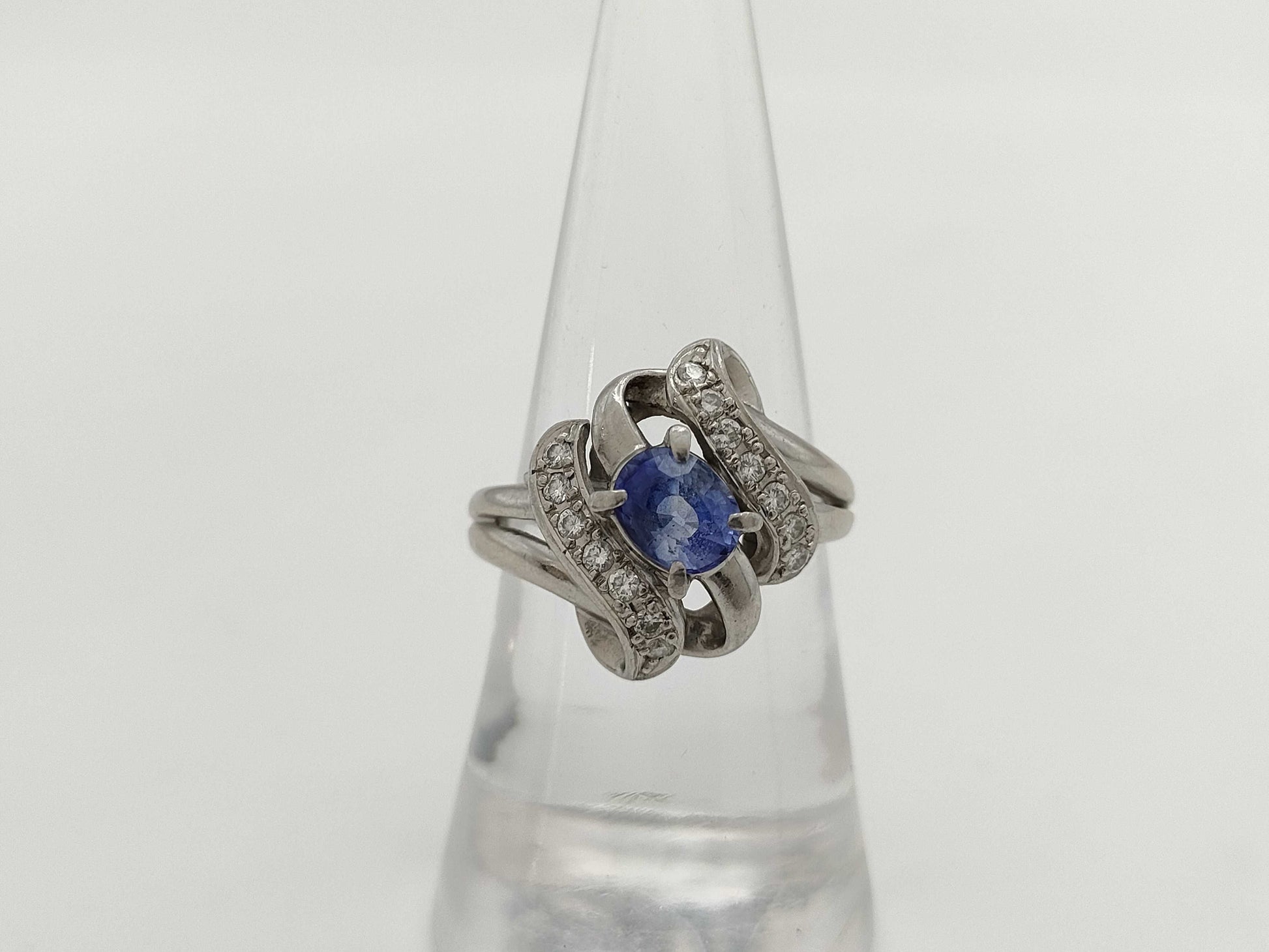 S1.00ct D0.20ct PT900 6.7g Ring 