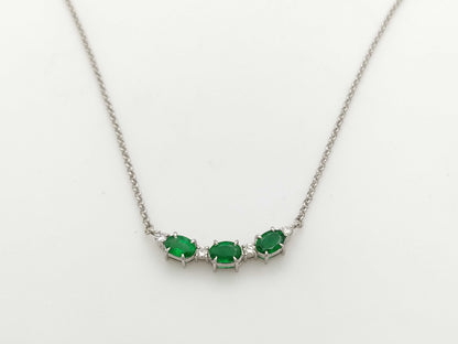 E1.28ct D0.18ct PT900/850 6.6g Necklace 