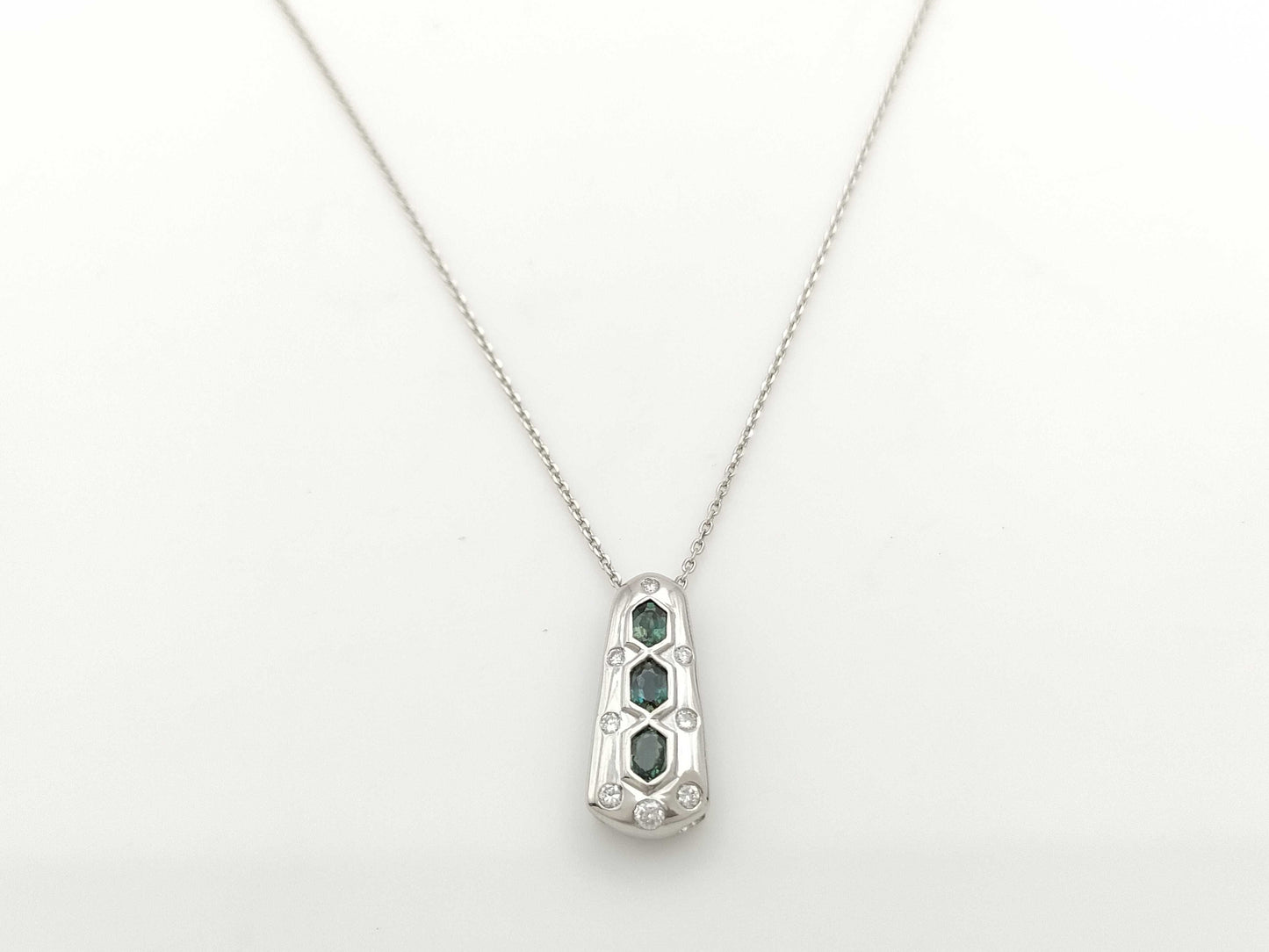 AX0.50ct D0.20ct PT900/850 7.3g Necklace 