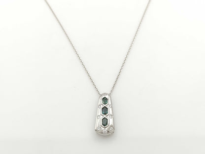 AX0.50ct D0.20ct PT900/850 7.3g Necklace 