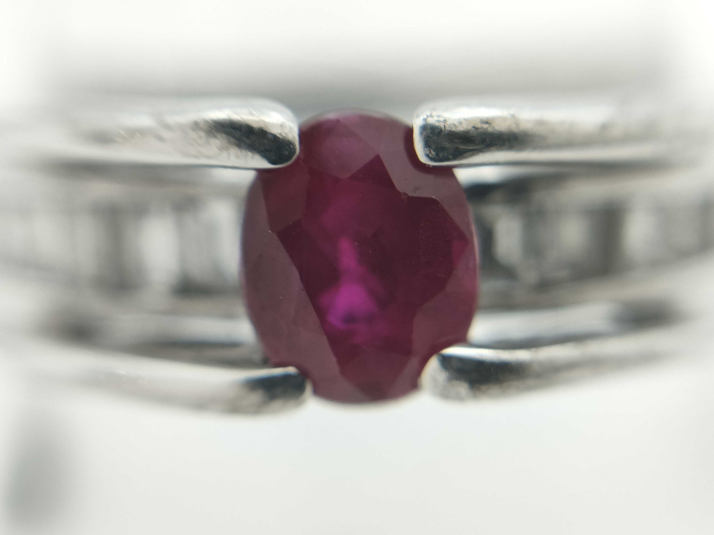 R0.54ct D0.30ct K18WG 4.7g Ring 
