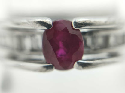 R0.54ct D0.30ct K18WG 4.7g Ring 