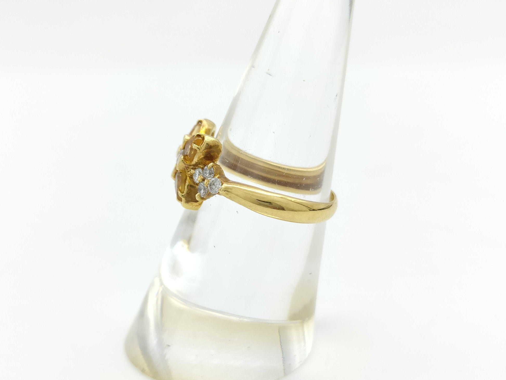 Citrine D0.26ct K18 3.1g Ring 