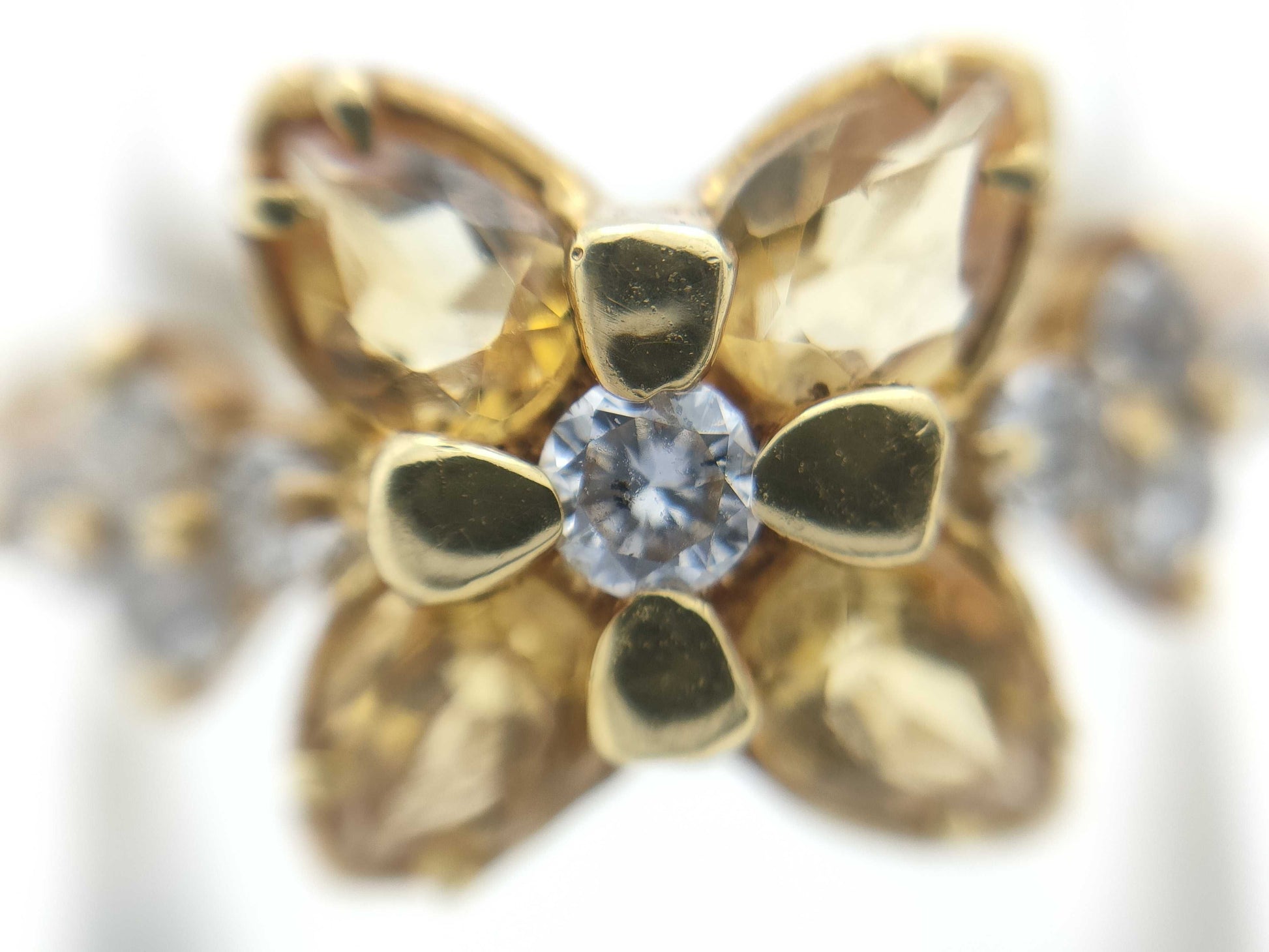 Citrine D0.26ct K18 3.1g Ring 