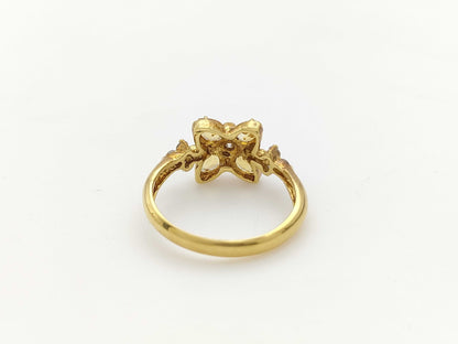 Citrine D0.26ct K18 3.1g Ring 