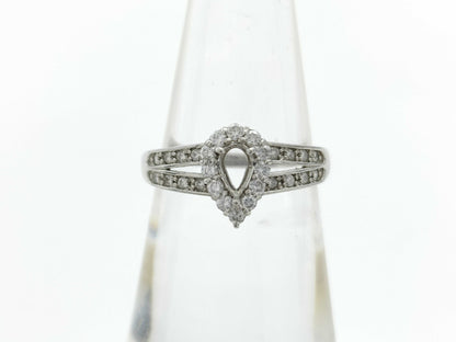 D0.26ct Empty Frame PT900 3.4g Ring 
