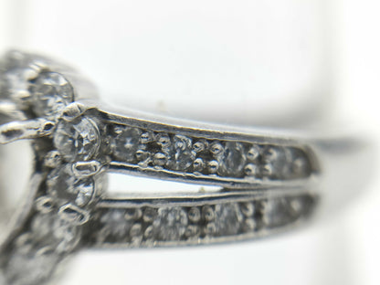 D0.26ct Empty Frame PT900 3.4g Ring 