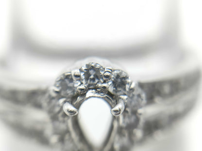 D0.26ct Empty Frame PT900 3.4g Ring 