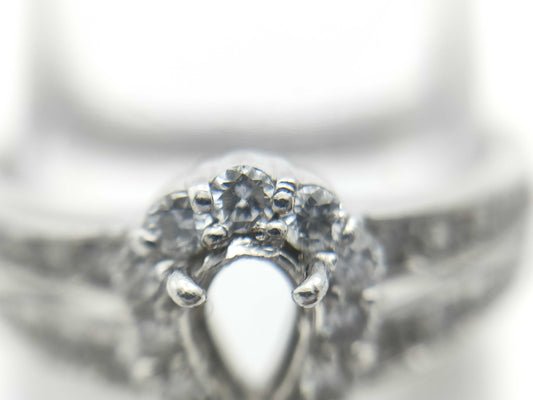 D0.26ct Empty Frame PT900 3.4g Ring 