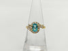 Colored Stone 0.84ct D0.46ct K18 3.3g Ring 