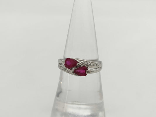 R0.81ct D0.10ct PT900 4.1g Ring 