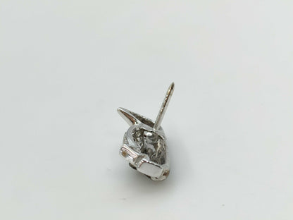 Penguin Motif R0.01ct D0.17ct K18WG 1.4g Brooch 
