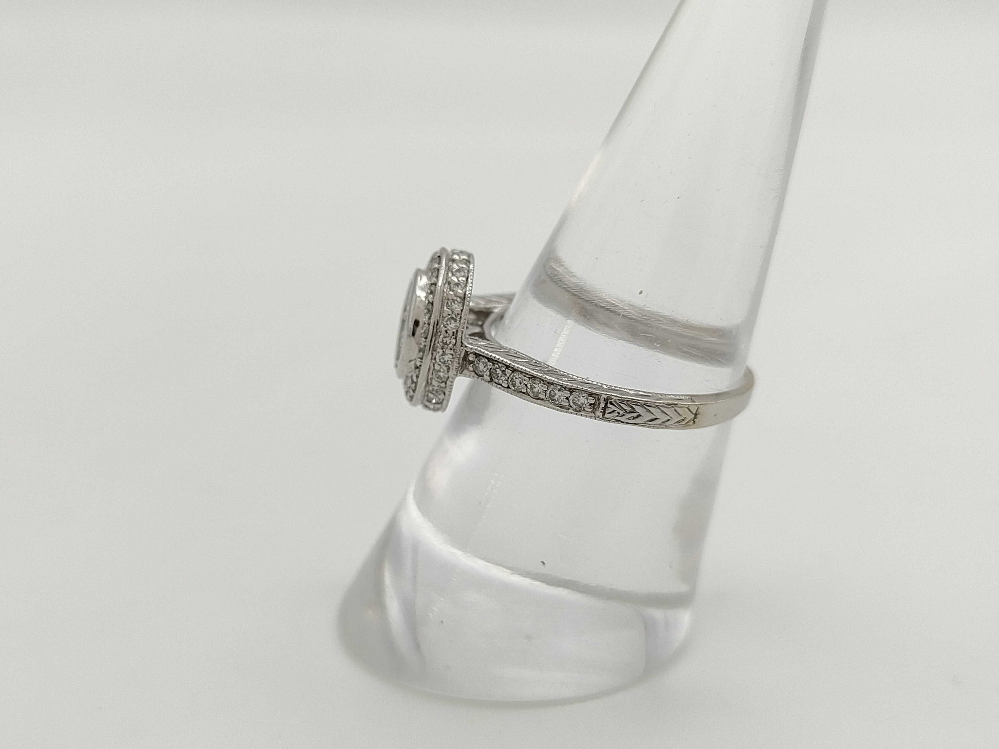 D1.00ct K14WG 3.3g Ring 