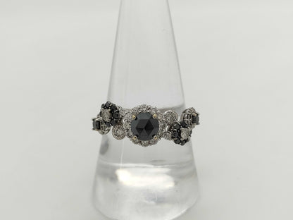 D0.86ct D0.63ct K18WG 4.2g Ring 