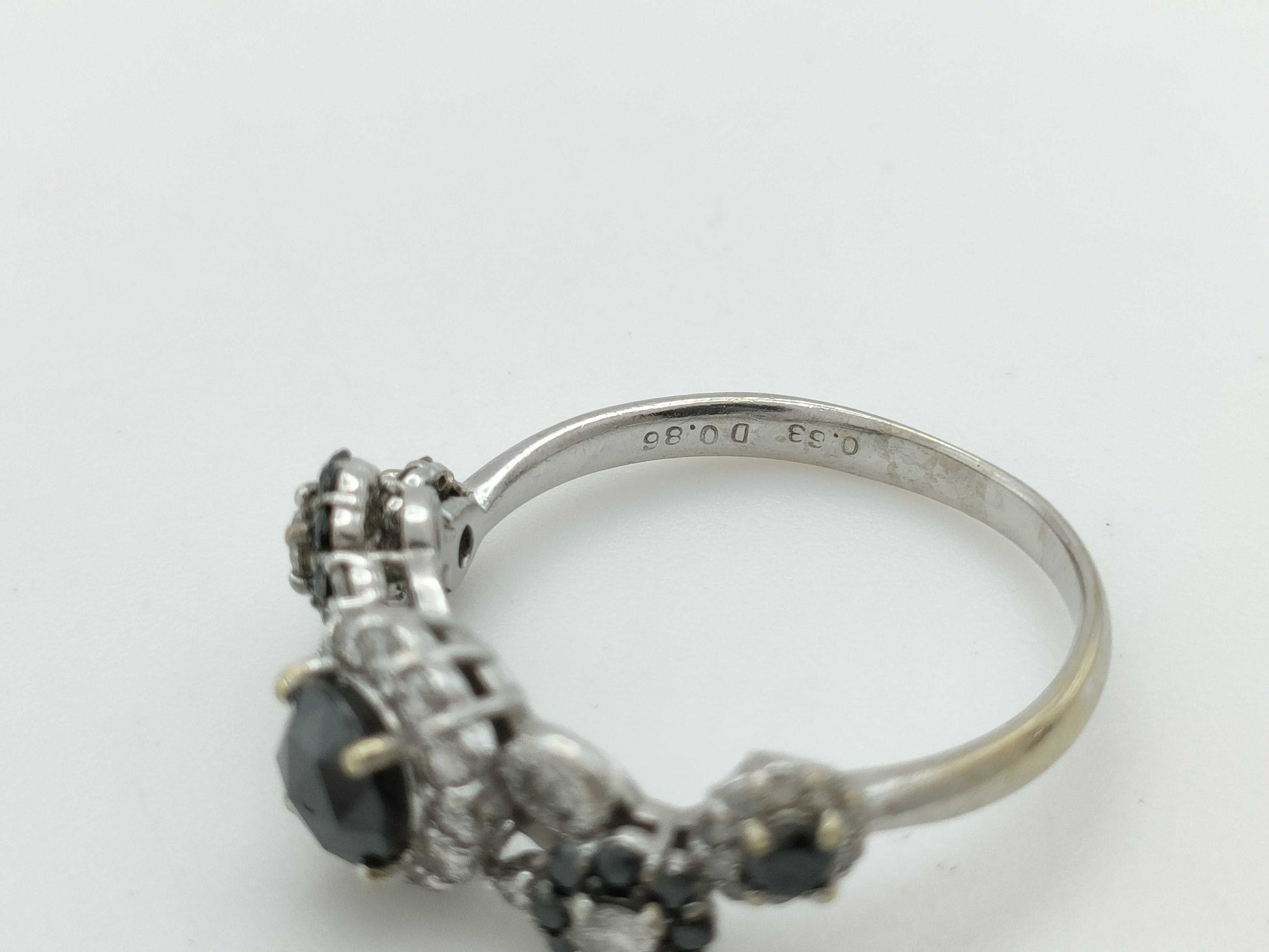 D0.86ct D0.63ct K18WG 4.2g Ring 