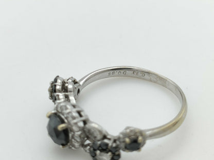 D0.86ct D0.63ct K18WG 4.2g Ring 