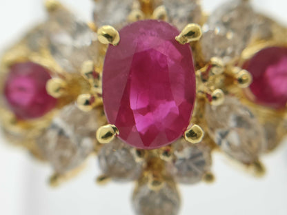 R0.92ct R0.30ct D1.00ct K18 7.0g Ring 