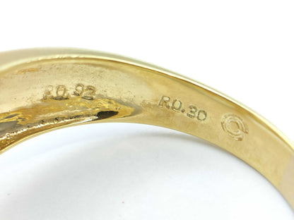 R0.92ct R0.30ct D1.00ct K18 7.0g Ring 