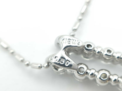 Kashikey R0.78ct R0.49ct D0.50ct K18WG 5.9g Necklace 