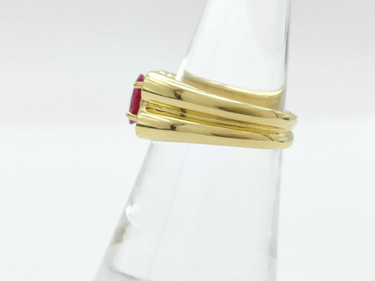 R0.53ct D0.40ct K18 9.7g Ring 