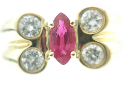 R0.53ct D0.40ct K18 9.7g Ring 