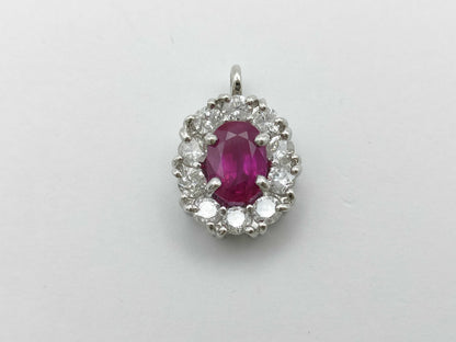 R1.15ct D0.70ct PT900 3.3g Pendant Top 