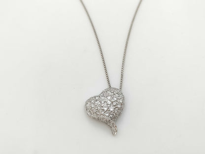 D1.00ct K18WG 3.5g Necklace 