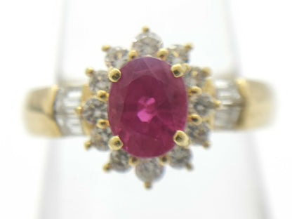 R0.79ct D0.41ct K18 3.7g Ring 