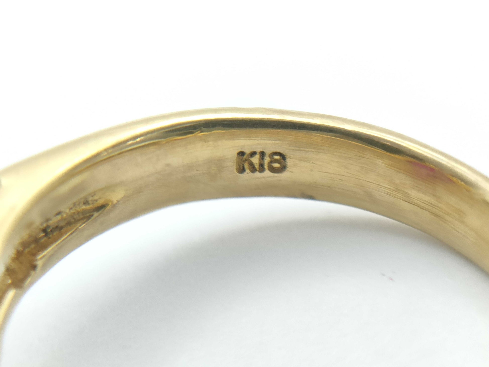 R0.79ct D0.41ct K18 3.7g Ring 