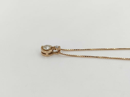 D0.205ct D0.02ct K18PG 2.5g Necklace