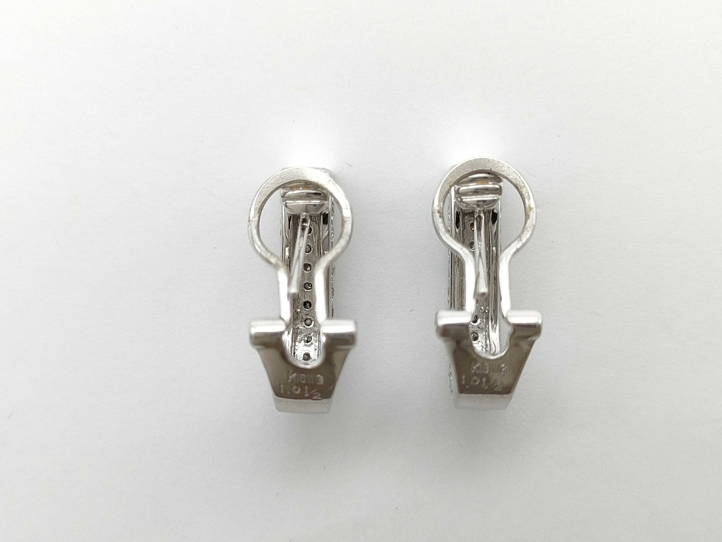 D1.01ct K18WG 7.2g Earrings 