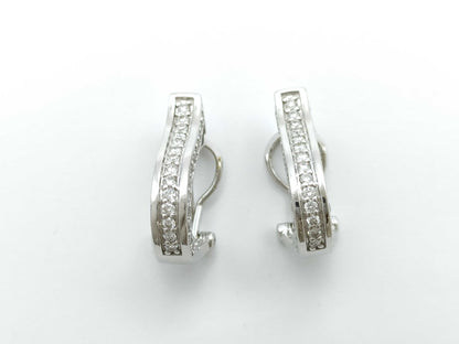 D1.01ct K18WG 7.2g Earrings 